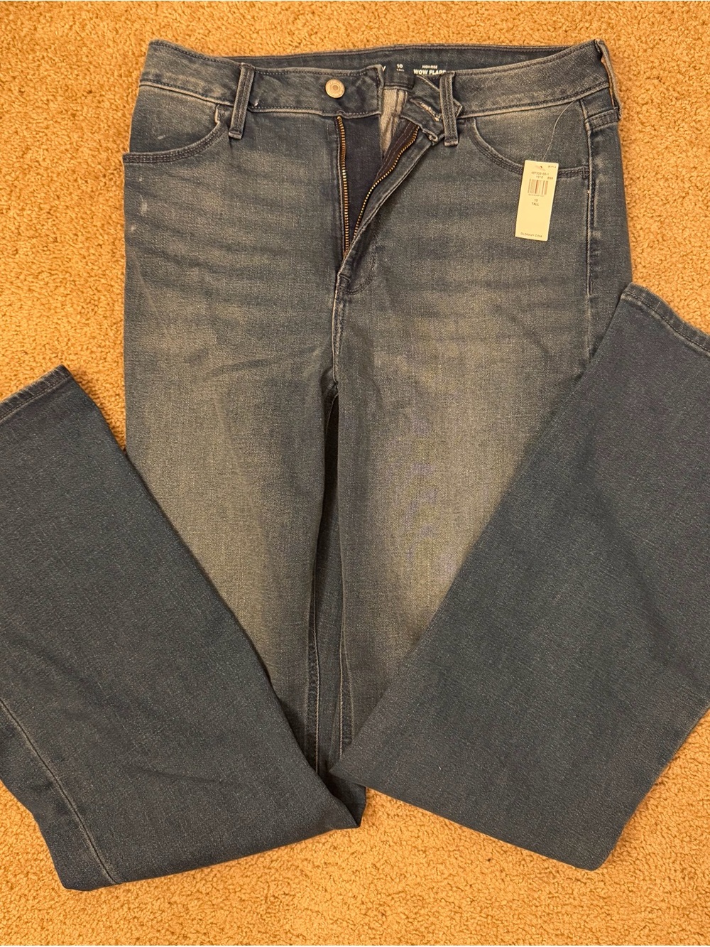 Old Navy Blue Flared Wide-Leg Tall Jeans